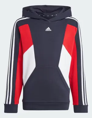 Adidas Felpa con cappuccio Colorblock 3-Stripes. 3