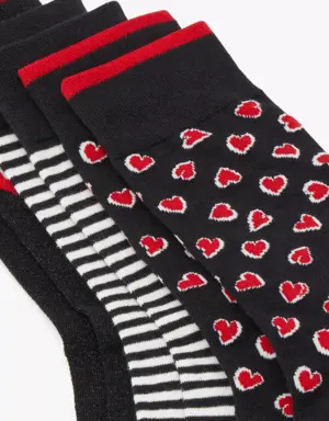 Valentine 3 Pack Boxed Crew Socks