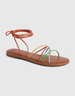 Gap Strappy Lace-Up Sandals multi