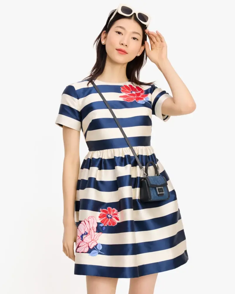 Kate Spade Floral Stripe Dress. 1