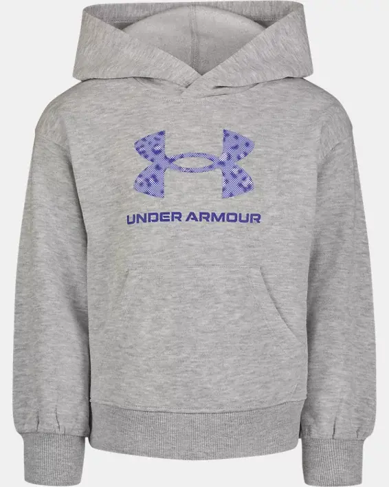 Under Armour Little Girls' UA Spotted Big Logo Hoodie. 1