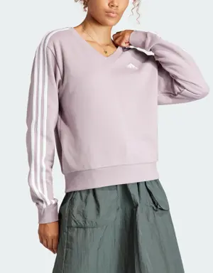 Essentials 3-Stripes V-Neck Sweatshirt