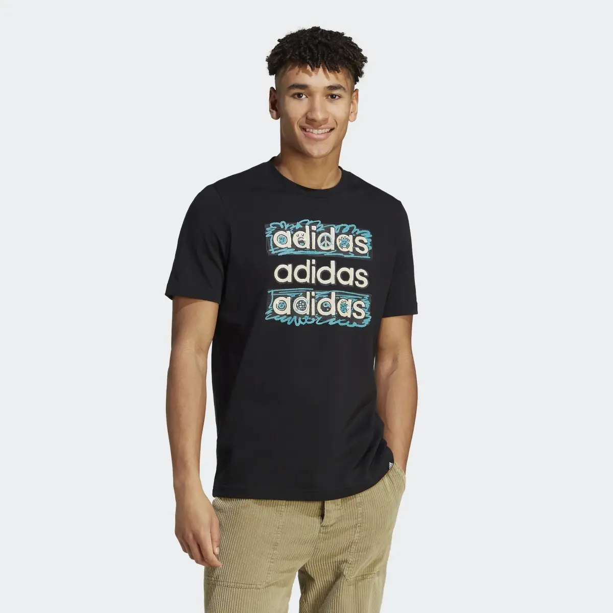 Adidas Sportswear Dream Doodle Multi Tişört. 2