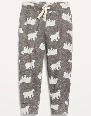 Unisex Relaxed Slim Printed Jersey Pants for Toddler gray