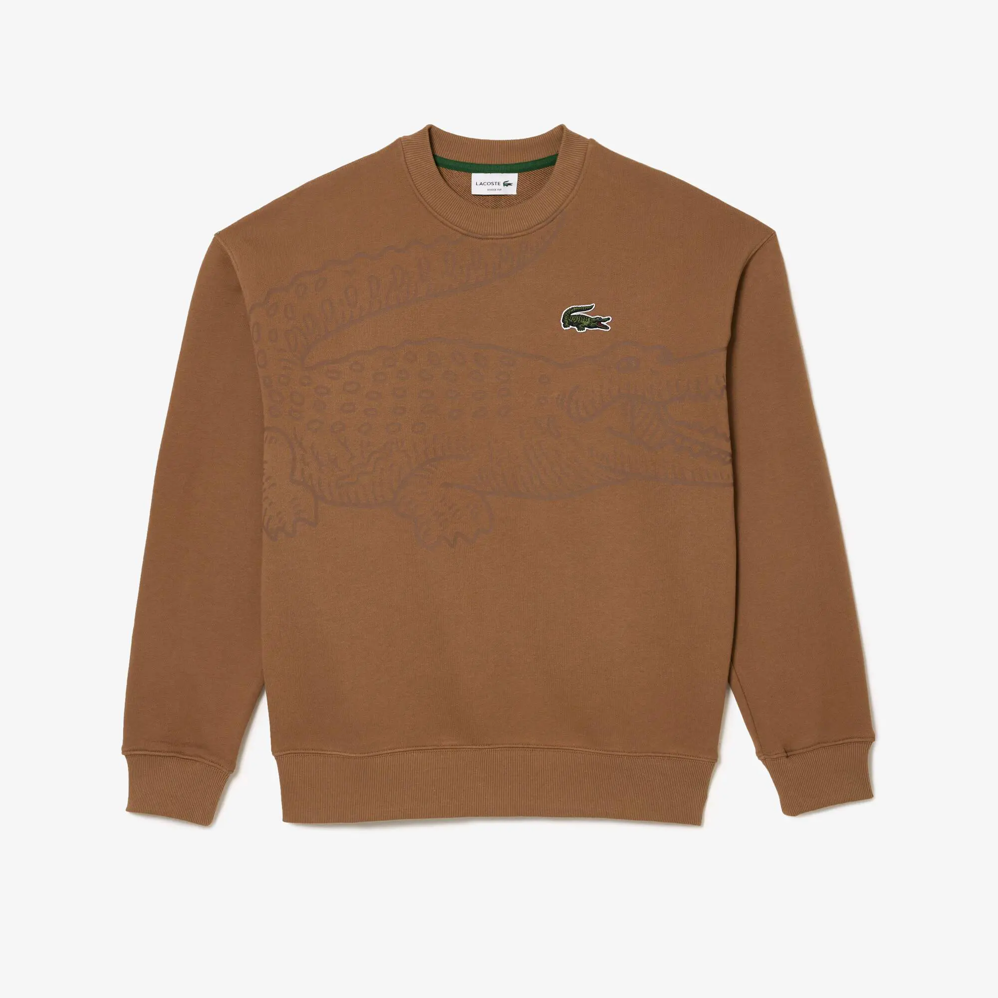 Lacoste Men’s Lacoste Round Neck Loose Fit Croc Print Jogger Sweatshirt. 2