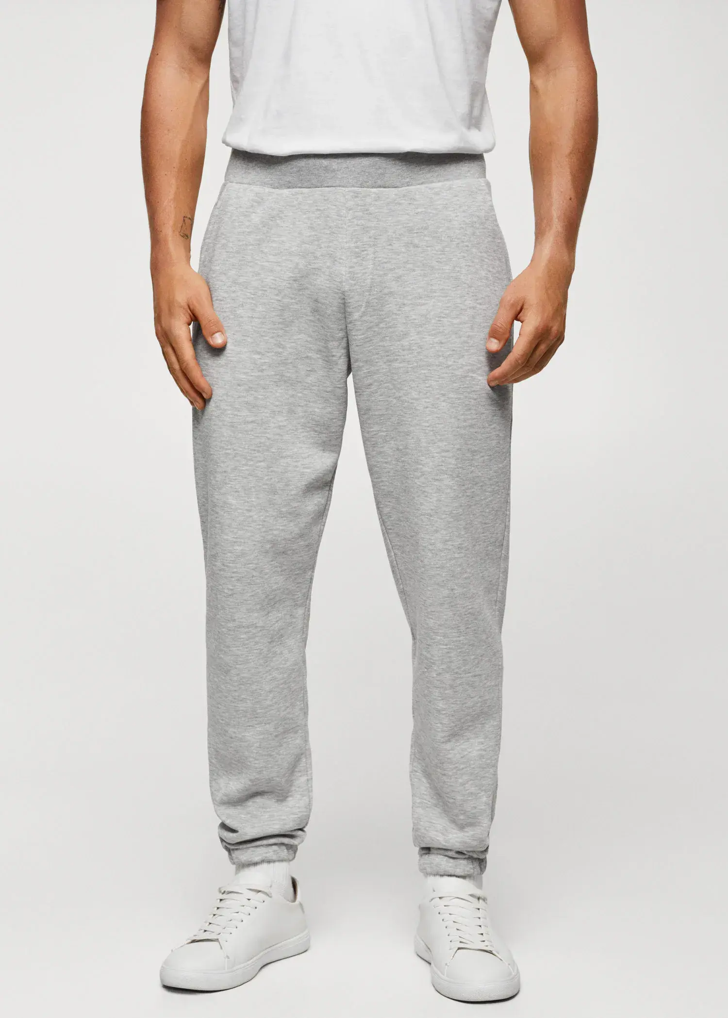 Mango Cotton jogger-style trousers. 2