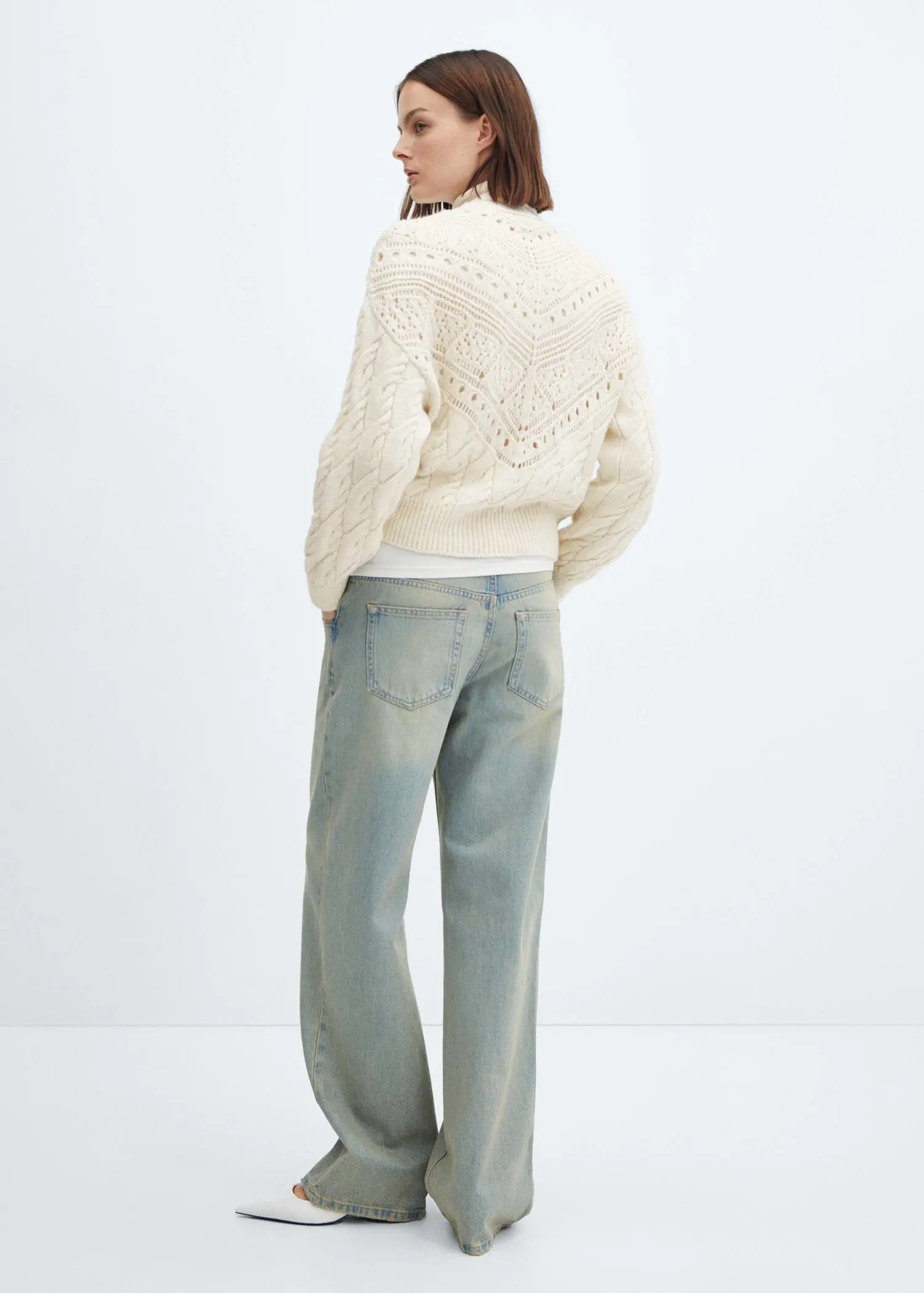 Mango Knitted sweater with openwork details. 3