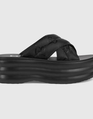 Women's GG platform slide sandal