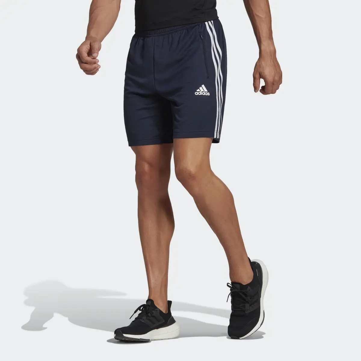 Adidas Primeblue Designed to Move Sport 3-Stripes Shorts. 1