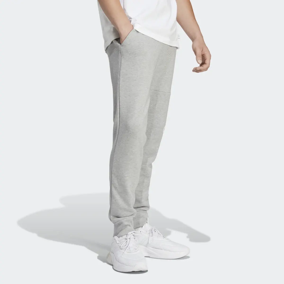 Adidas Essentials French Terry Tapered Cuff Logo Joggers. 3