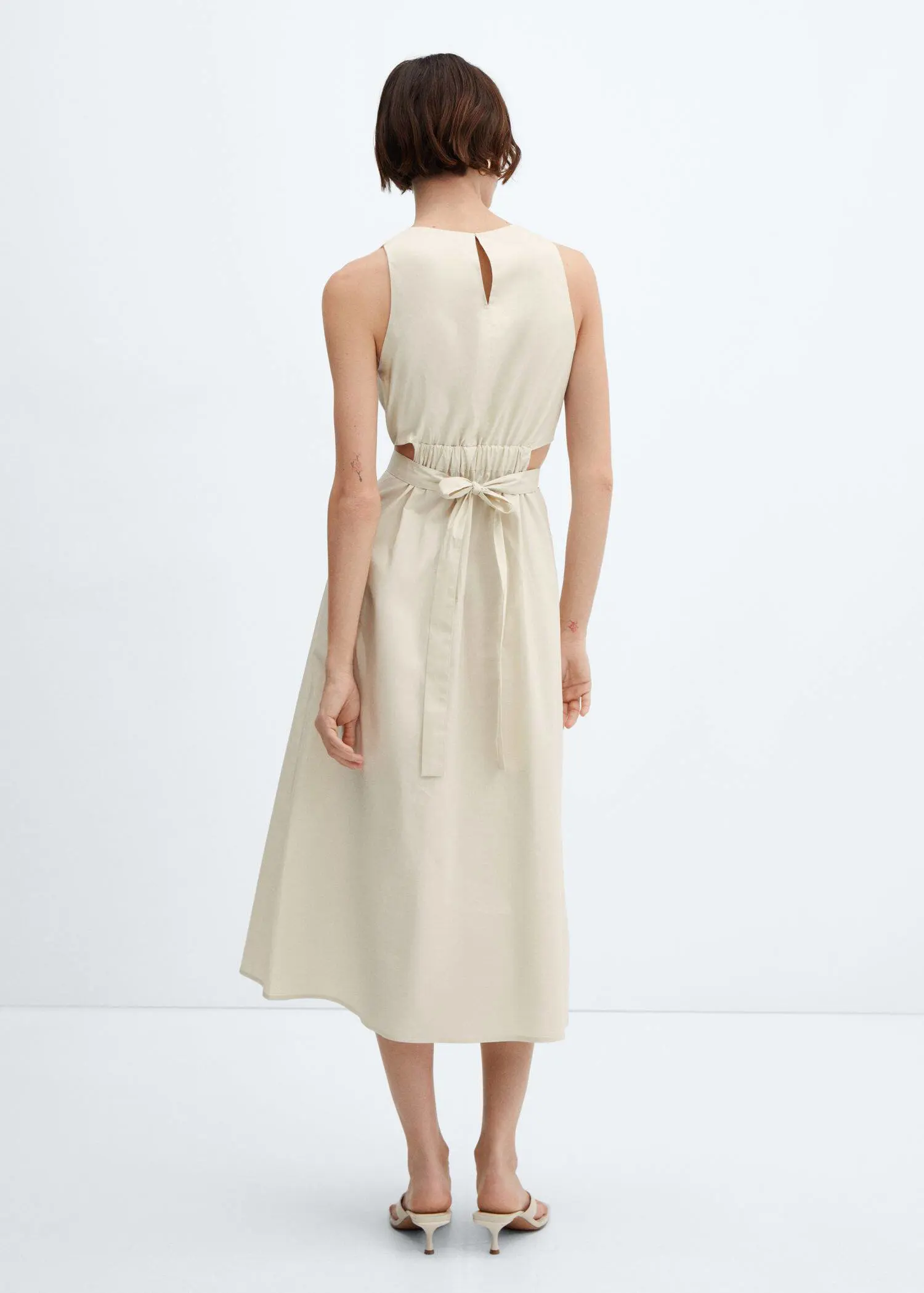 Mango Slit dress with elastic waist . 3