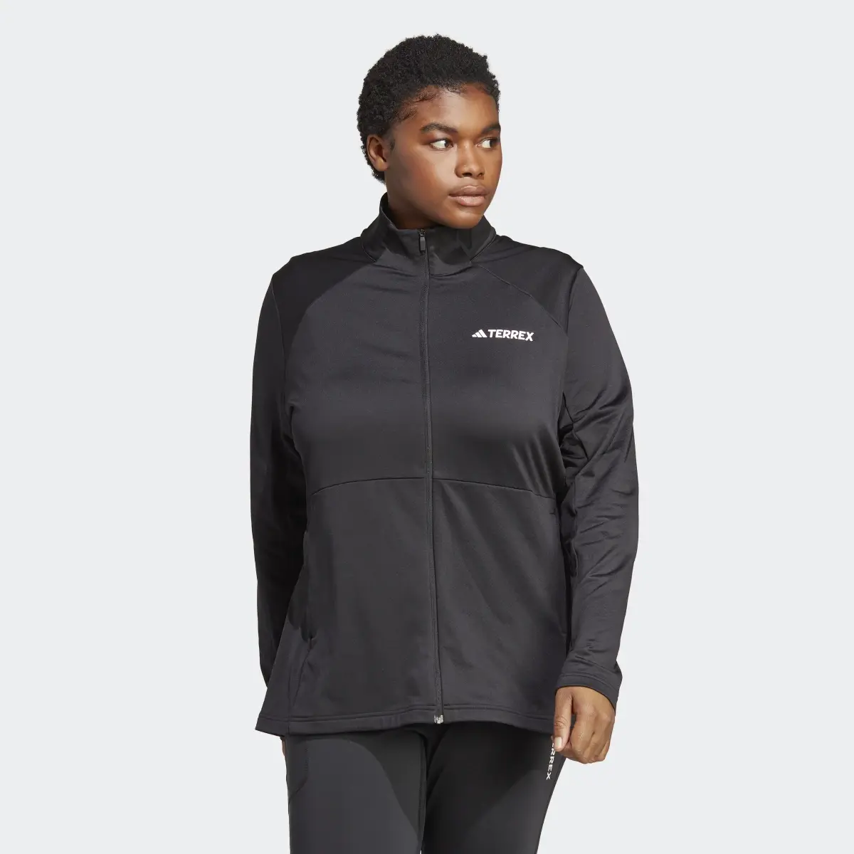 Adidas Terrex Multi Full-Zip Fleece Jacket (Plus Size). 2