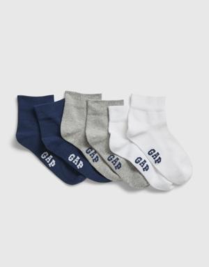 Kids Quarter Crew Socks (3-Pack) multi