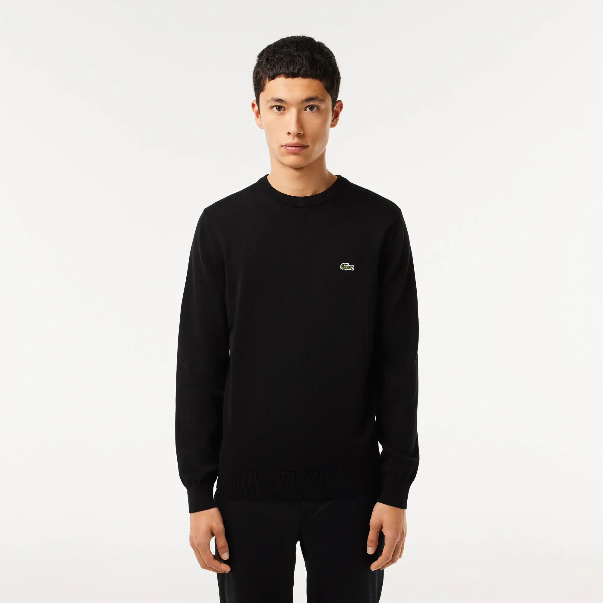 Lacoste Men's Organic Cotton Crew Neck Sweater. 1