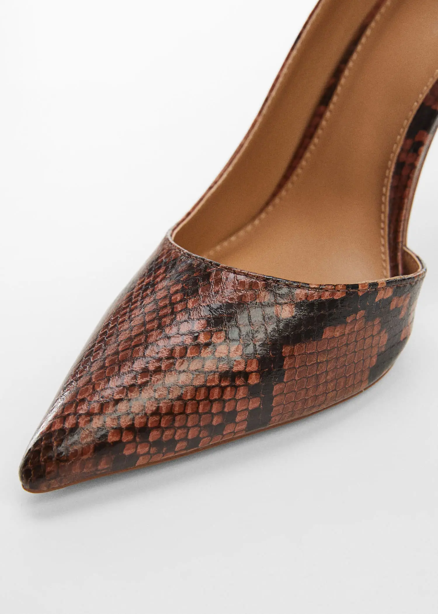 Mango Animal print effect heel shoe. 3