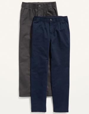Old Navy OGC Chino Built-In Flex Taper Pants 2-Pack for Boys black