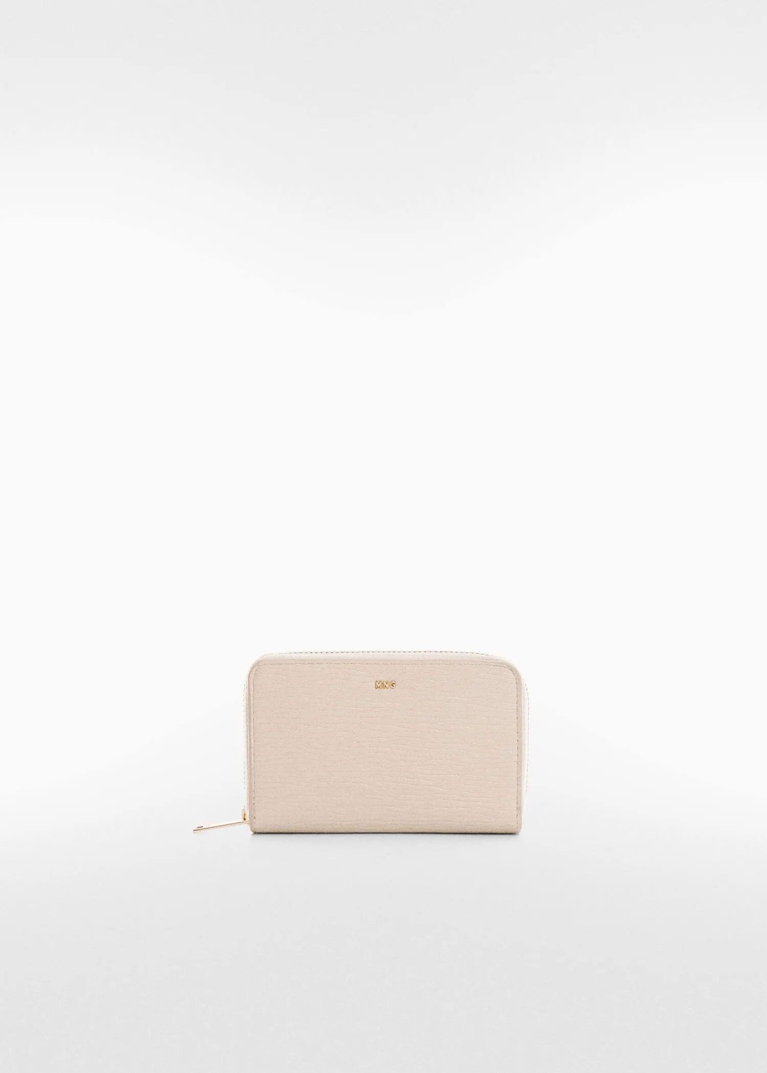 Mango Textured wallet with embossed logo. 1