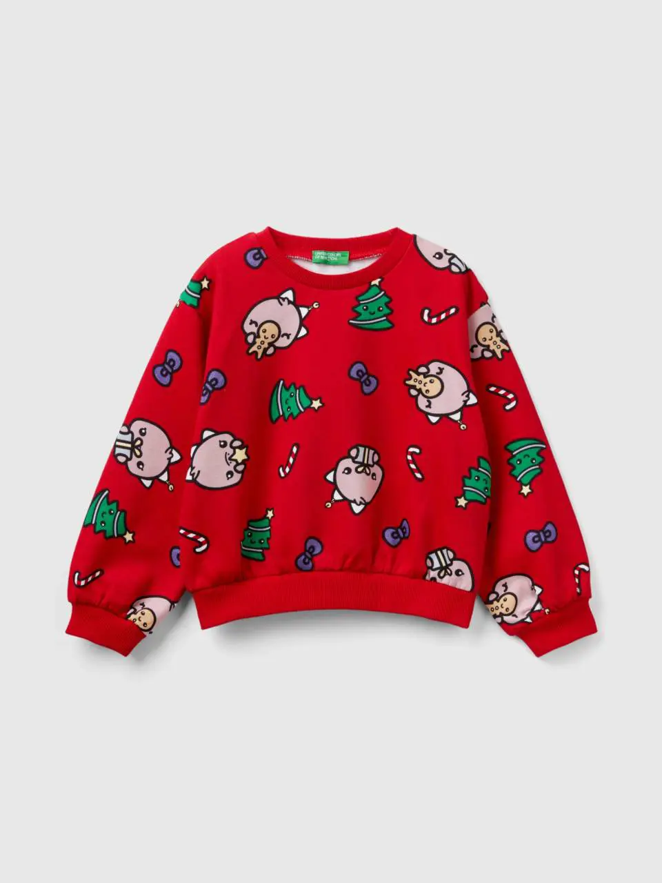 Benetton warm oversized fit christmas sweatshirt. 1