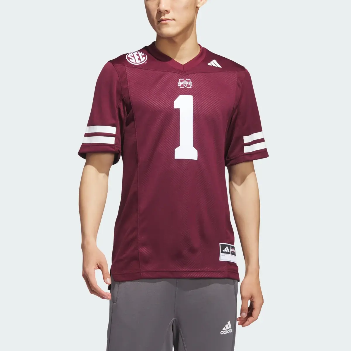 Adidas Mississippi State Football Off-Field Home Jersey. 1