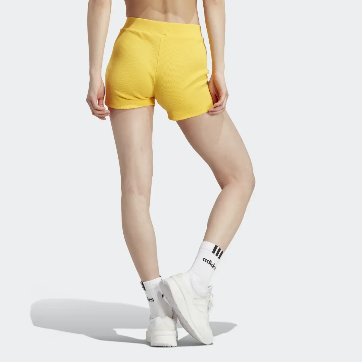 Adidas Lounge Rib Booty Shorts. 2