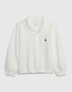 Gap Toddler Organic Cotton Pique Polo Shirt white