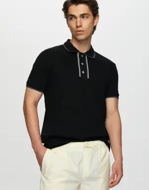 Tween Siyah Düğmeli Polo Yaka T-Shirt