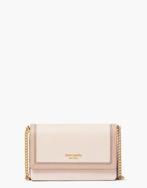 Morgan Colorblocked Flap Chain Wallet