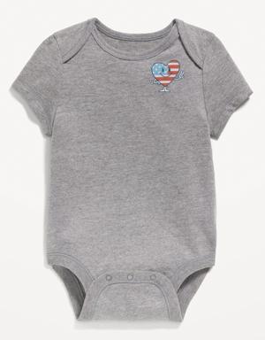 Matching Unisex Short-Sleeve Graphic Bodysuit for Baby gray