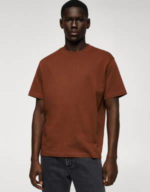 Mango Relaxed fit cotton t-shirt
