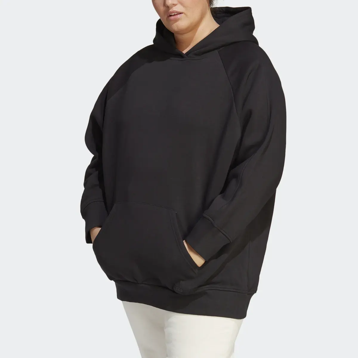 Adidas ALL SZN Fleece Boyfriend Hoodie (Plus Size). 1