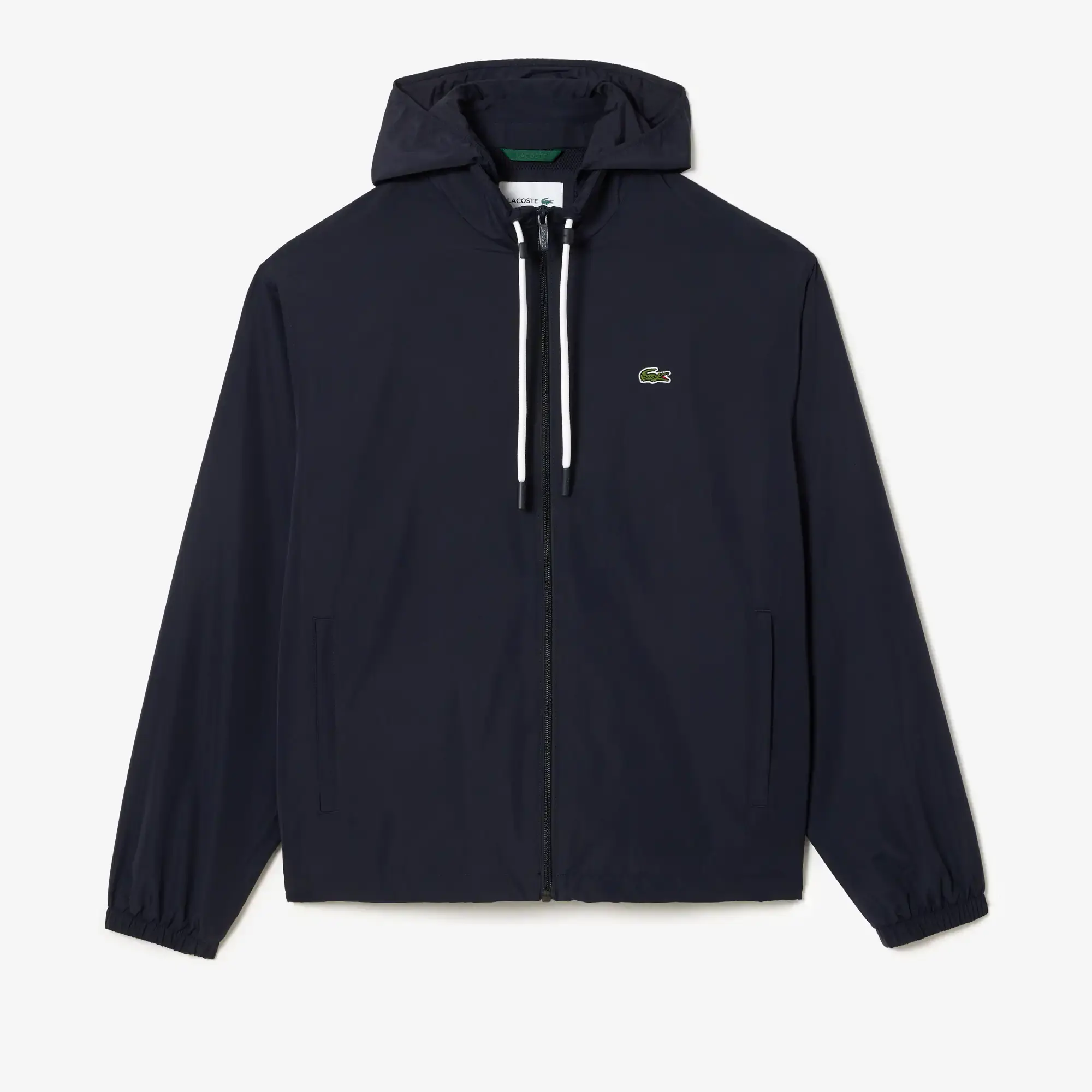 Lacoste Men's Detachable Hood Water-Resistant Jacket. 2 Lacoste Men's Detachable Hood Water-Resistant Jacket. 2