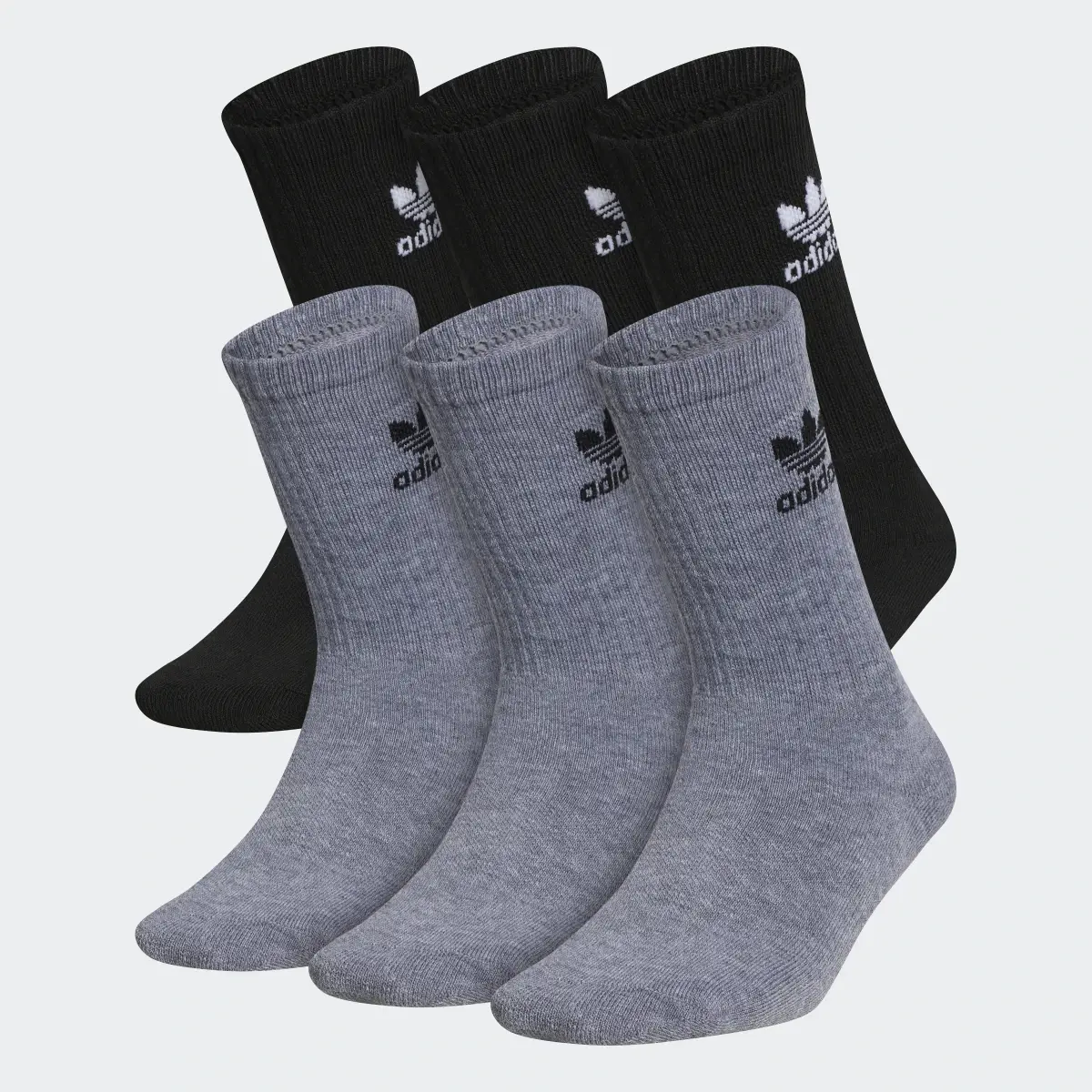 Adidas Trefoil Crew Socks 6 Pairs. 2