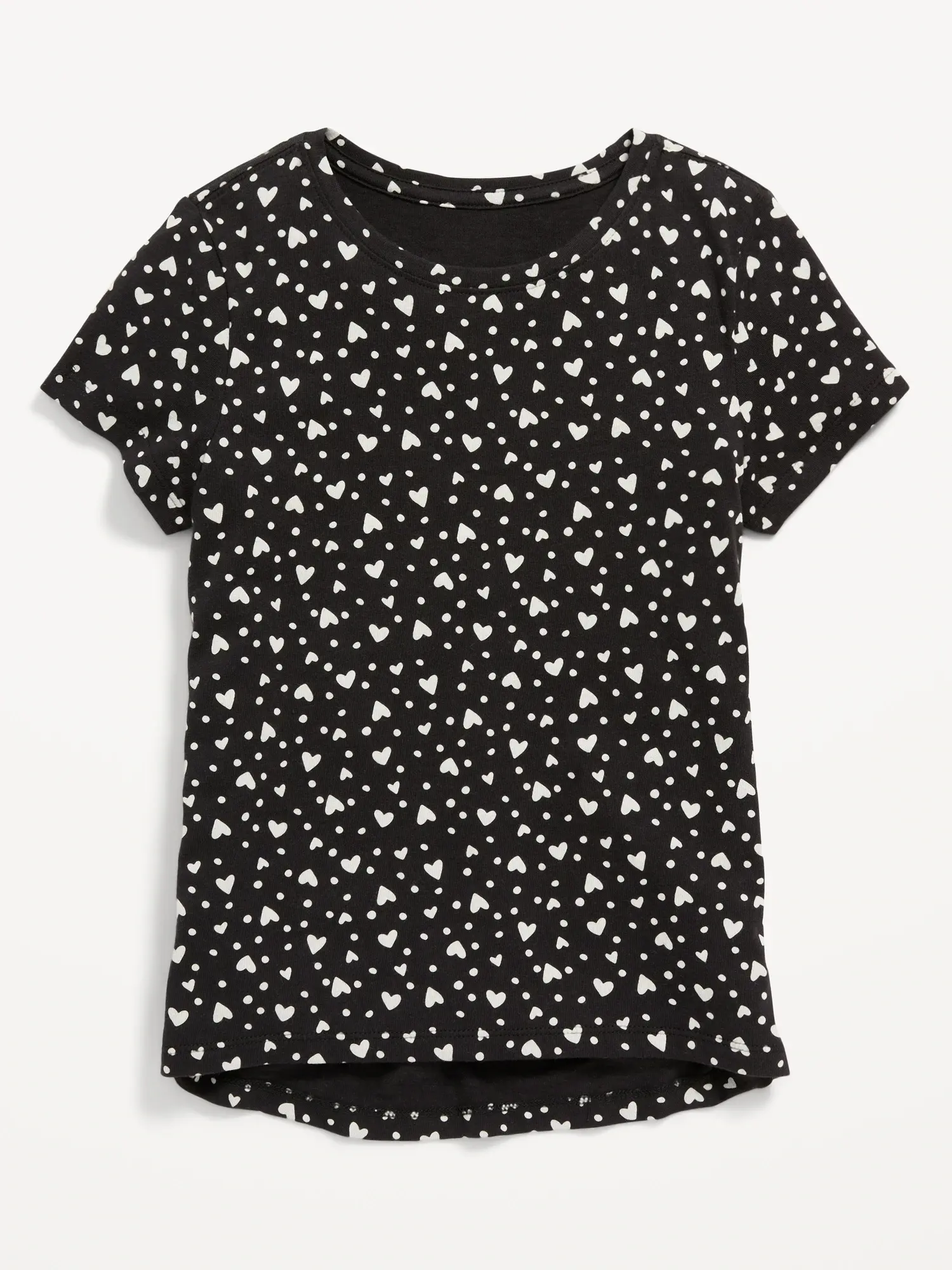 Old Navy Softest Short-Sleeve Printed T-Shirt for Girls black. 1