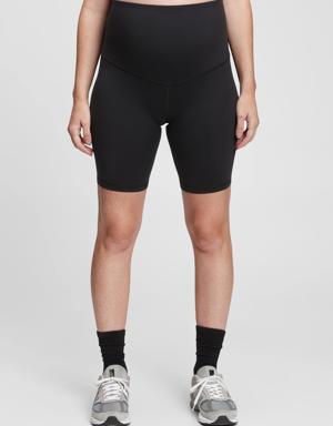 Maternity Recycled Power Full Panel Bike Shorts black