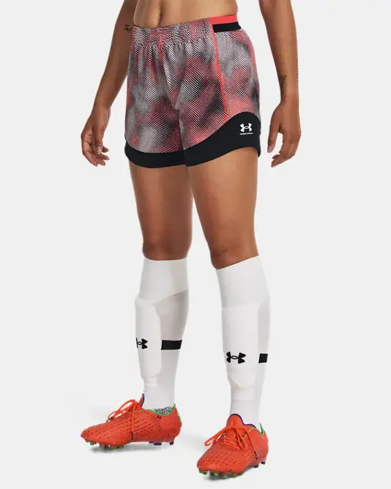 Under Armour Women's UA Challenger Pro Printed Shorts. 1