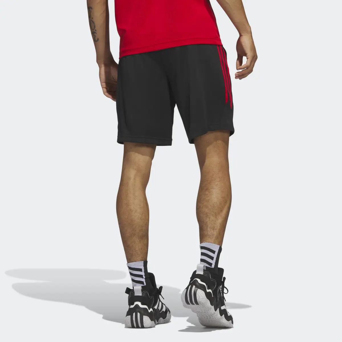 Adidas Legends 3-Stripes Basketball Shorts. 2