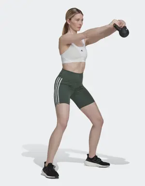 Adidas Training Essentials 3-Stripes High-Waisted Short Leggings. 3 Adidas Training Essentials 3-Stripes High-Waisted Short Leggings. 3
