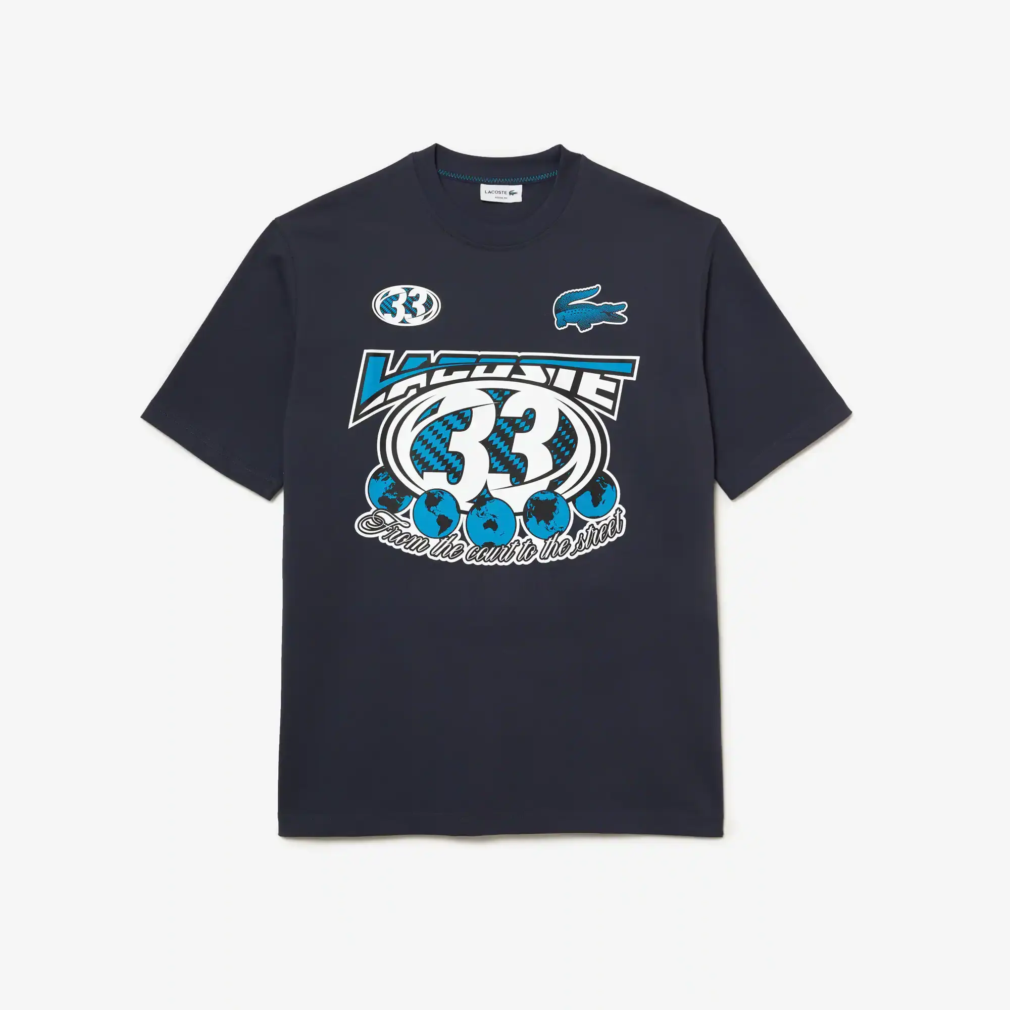 Lacoste Playera de hombre Lacoste loose fit en punto de algodón con estampado. 2