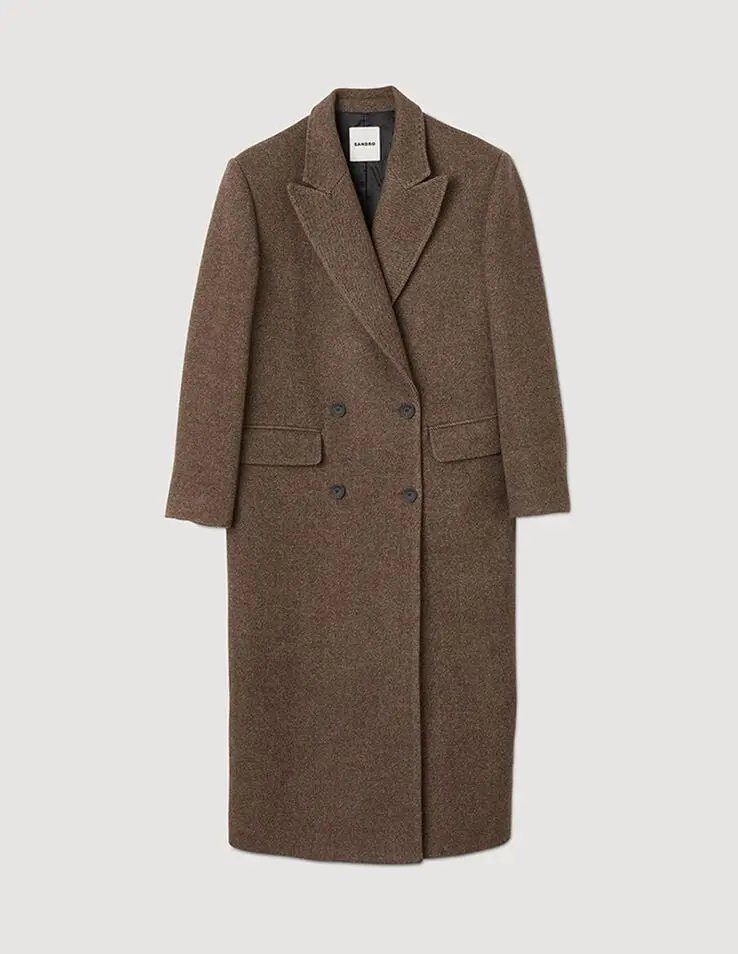 Sandro Long-sleeved button coat. 1