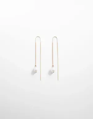 Pearl thread earrings