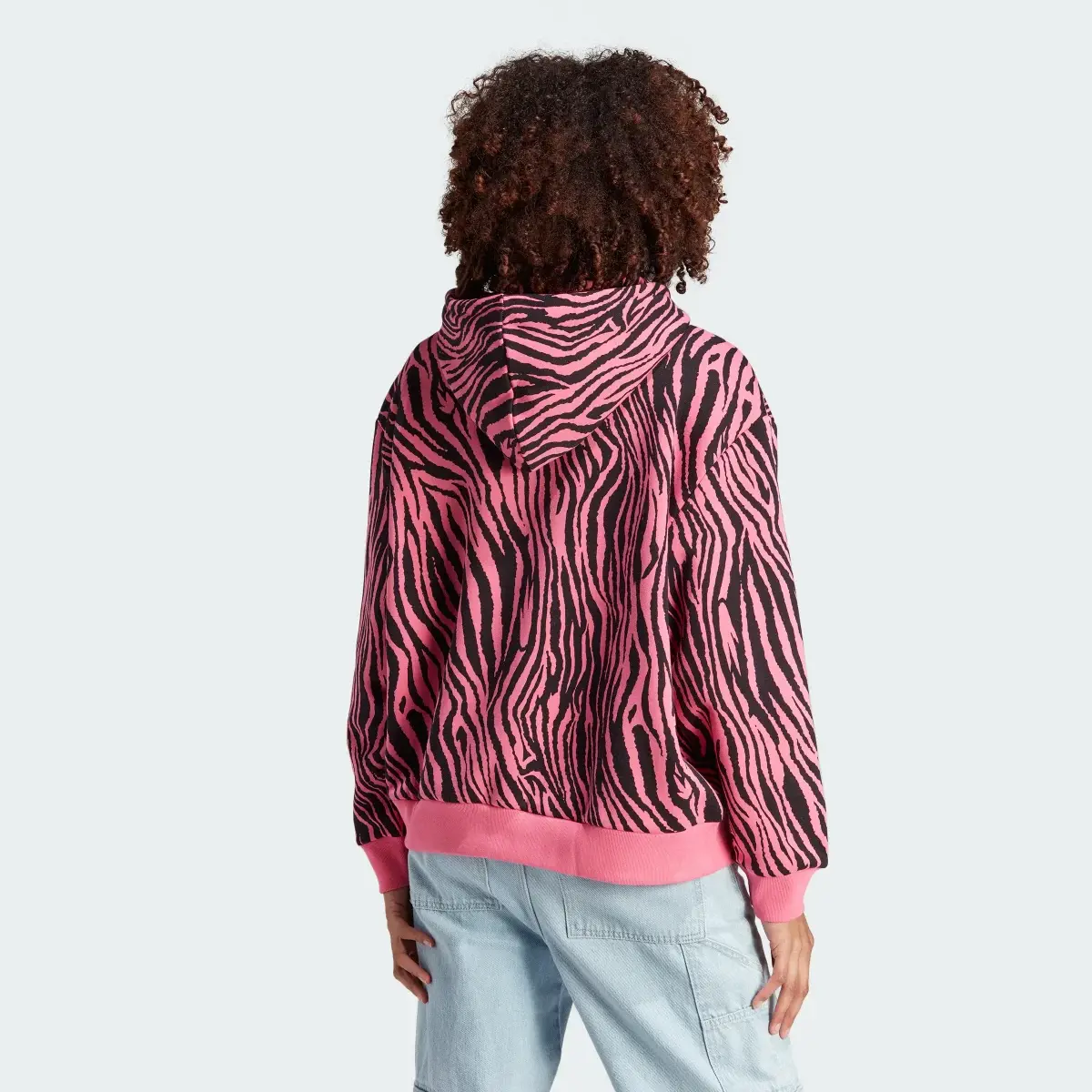 Adidas Sudadera con Gorro Essentials Zebra Animal Print. 3