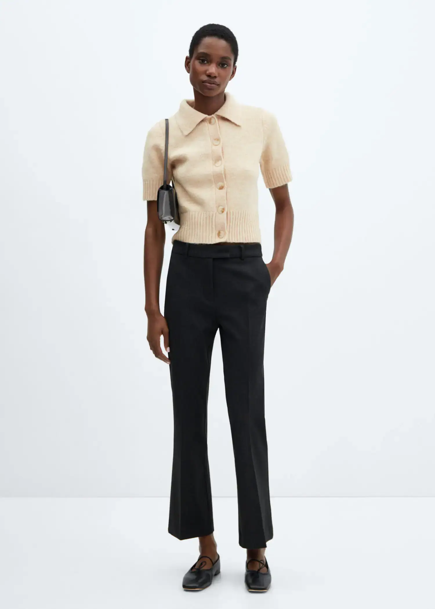 Mango Cropped flared trousers. 2