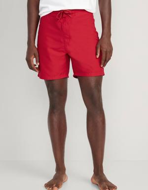 Old Navy Solid Board Shorts for Men -- 6-inch inseam red