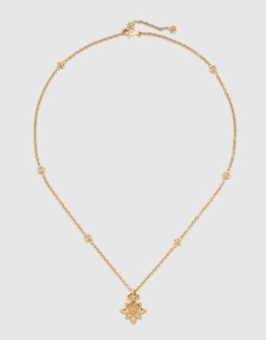 Flora 18k necklace with Double G