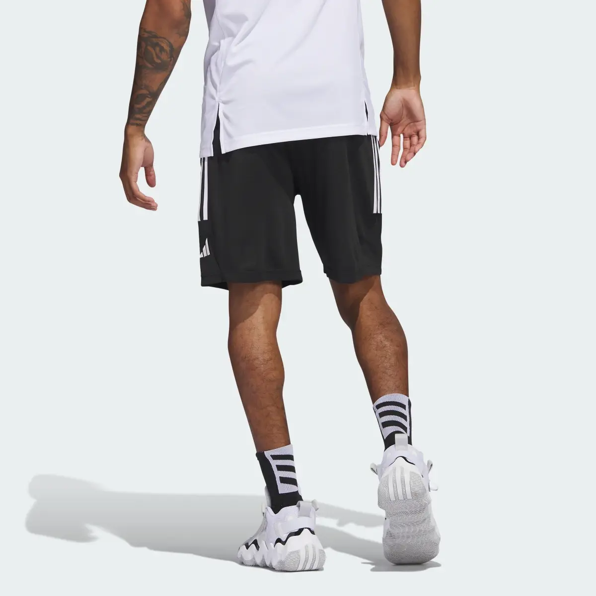 Adidas Legends 3-Stripes Basketball Shorts. 2