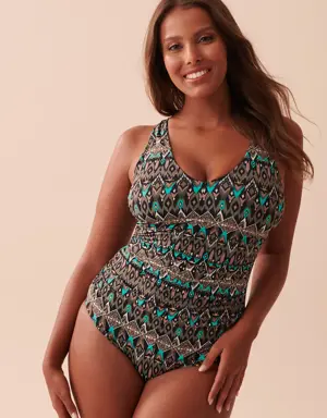 Shirred Front One-piece Swimsuit