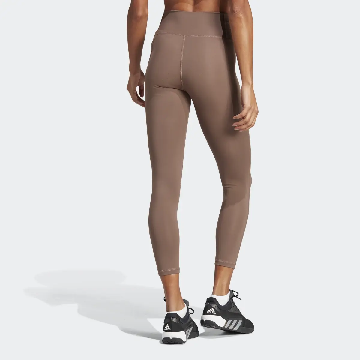 Adidas Optime Stash Pocket High-Waisted 7/8 Leggings. 2