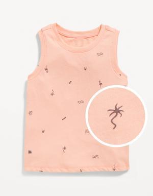 Unisex Printed Tank Top for Toddler red