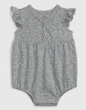 Baby Henley Bubble Shorty gray