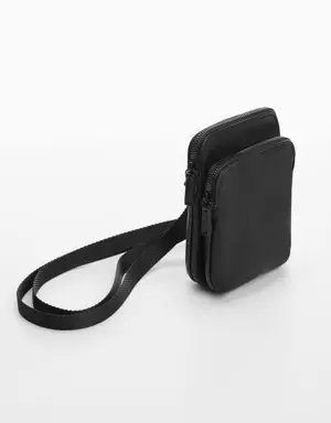 Mini leather effect shoulder bag